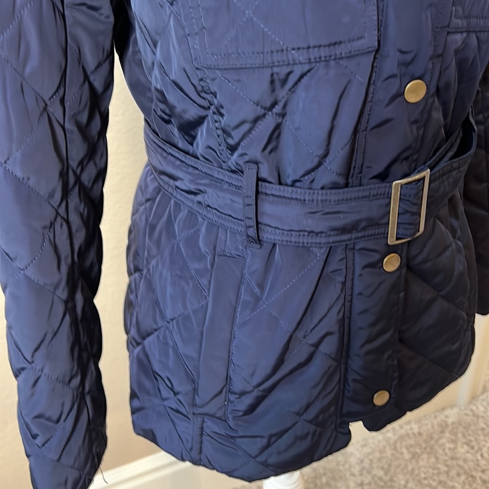 GAP Navy Quilted Coat - Picture 2 of 11